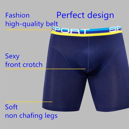 Anti-wear Ice Silk breathable Midway Boxer Beach swimming Underwear