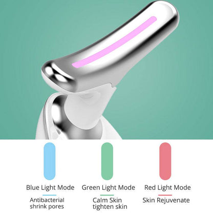 LED neck beauty device - Photon Therapy Neck Beauty Anti Wrinkle Machine EMS Tighten Massager