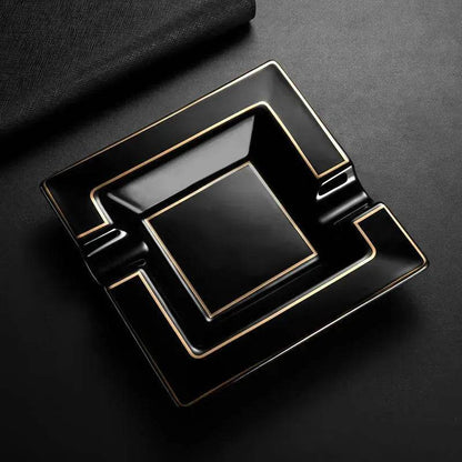 Luxury Ceramics Double slots Cigar Ashtray