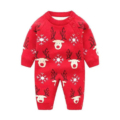 Newborn Baby Clothes Baby Crawling Clothes Thickening Out Baby Harness Christmas Baby Romper Baby Cotton Sleepwear