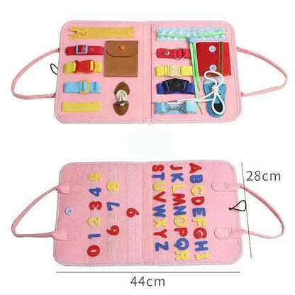 Nouvelle planche d'activités pour enfants Busy Board, jeu d'apprentissage de l'habillage et du boutonnage pour bébé, jouet d'apprentissage sensoriel préscolaire pour l'éducation précoce