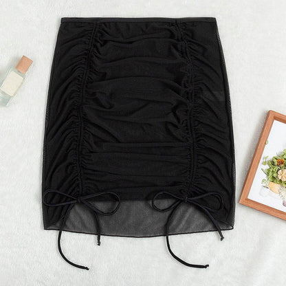 Ladies' Mesh Swimsuit See-through Mini Skirt