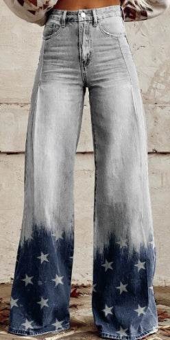 Pantalon décontracté fin en imitation jean pour femme