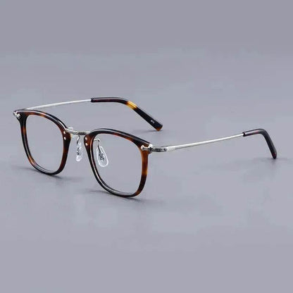Pure Titanium Vintage Rectangle Crystal Transparent Myopia Glasses Reading  Unisex Spectacle Frame Designer Eyeglasses GMS806 Eyewear