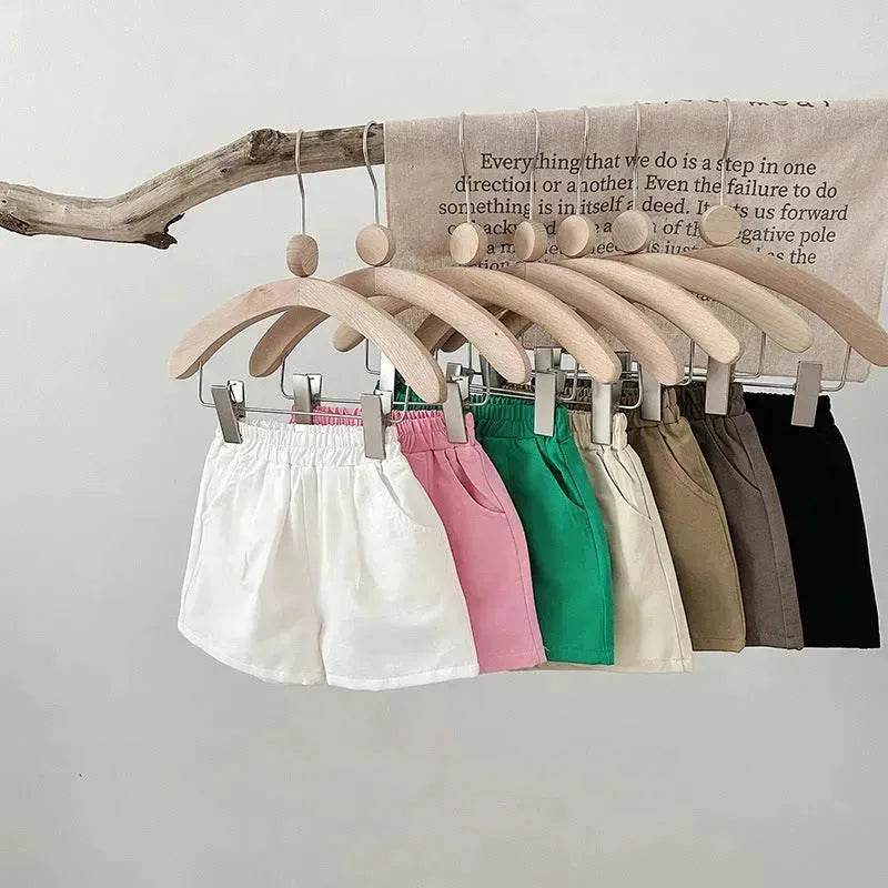 Casual Elastic Capri Pants Girls' Short pant for girls Neutral short pant for kids