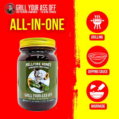 Grill Your Ass Off - Hellfire Honey Habanero BBQ Sauce