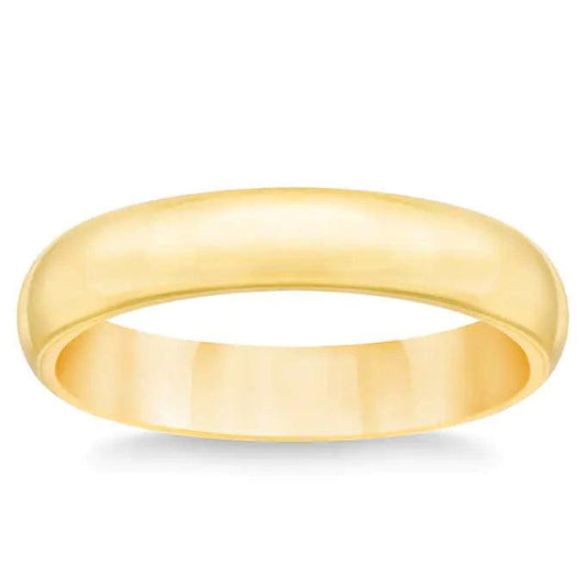 Alliance unisexe en or massif 14 carats de 4 mm