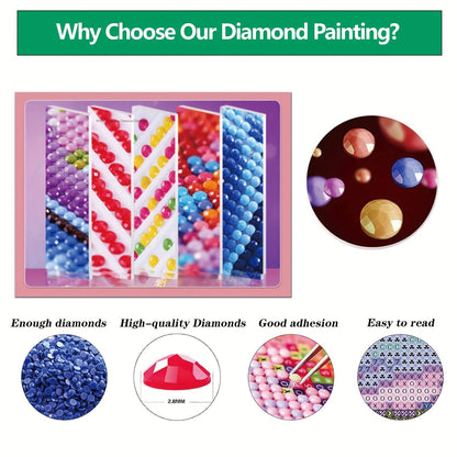 [Autorisé] Peinture diamant 5D Disney à faire soi-même, kit Lilo & Stitch de points et de fleurs lumineuses par numéro pour adultes, kit de peinture diamant rond complet, artisanat de peinture, décoration murale pour la maison