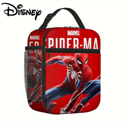 Disney Marvel Spider-Man Insulated Lunch Bag - Lightweight Nylon, Polyester Lined, Perfect For Work, School & Outdoor Camping