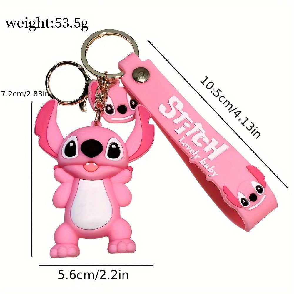Disney Lilo & Stitch Accessories Keychain - 3 Adorable Styles with Durable Keyring & Car Charm - Perfect Gift Idea - Collectible Item - Ladies Keychains - Halloween Themed - UME Brand