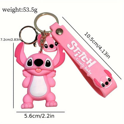 Disney Lilo & Stitch Accessories Keychain - 3 Adorable Styles with Durable Keyring & Car Charm - Perfect Gift Idea - Collectible Item - Ladies Keychains - Halloween Themed - UME Brand