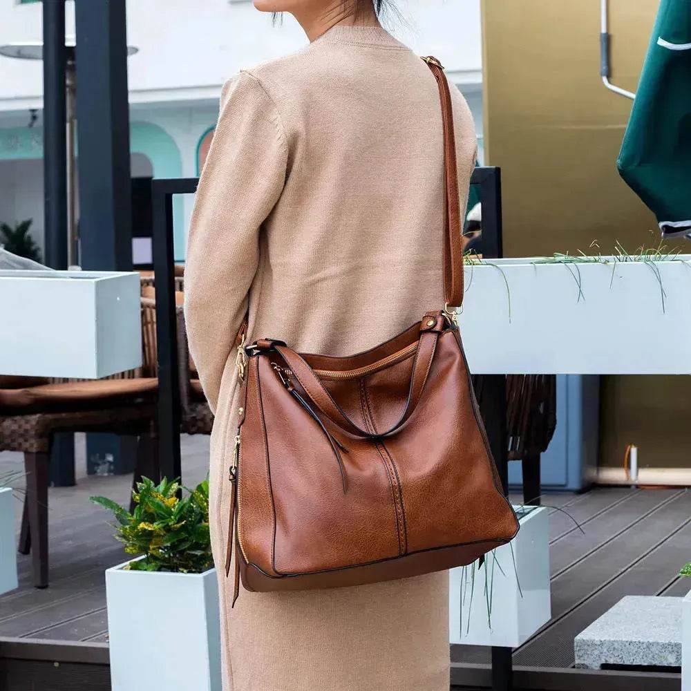 Sacs à main en cuir PU de grande capacité pour femmes, sac à bandoulière tendance pour le travail, sac de courses