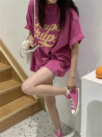 Street Fashion Oversized women round neck polo y2k fashion