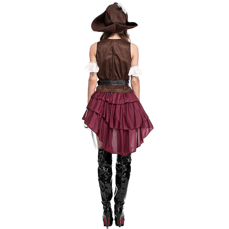 Women’s Halloween Character Costume – Full Outfit with Coat, Skirt and Accessories