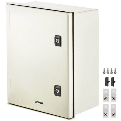 NEMA Steel Enclosure, 16 X 12 X 8 NEMA 4X Fiberglass Electrical Box, IP66 Waterproof & Dustproof, Outdoor Indoor Electrical Junction Box, With Mounting Plate