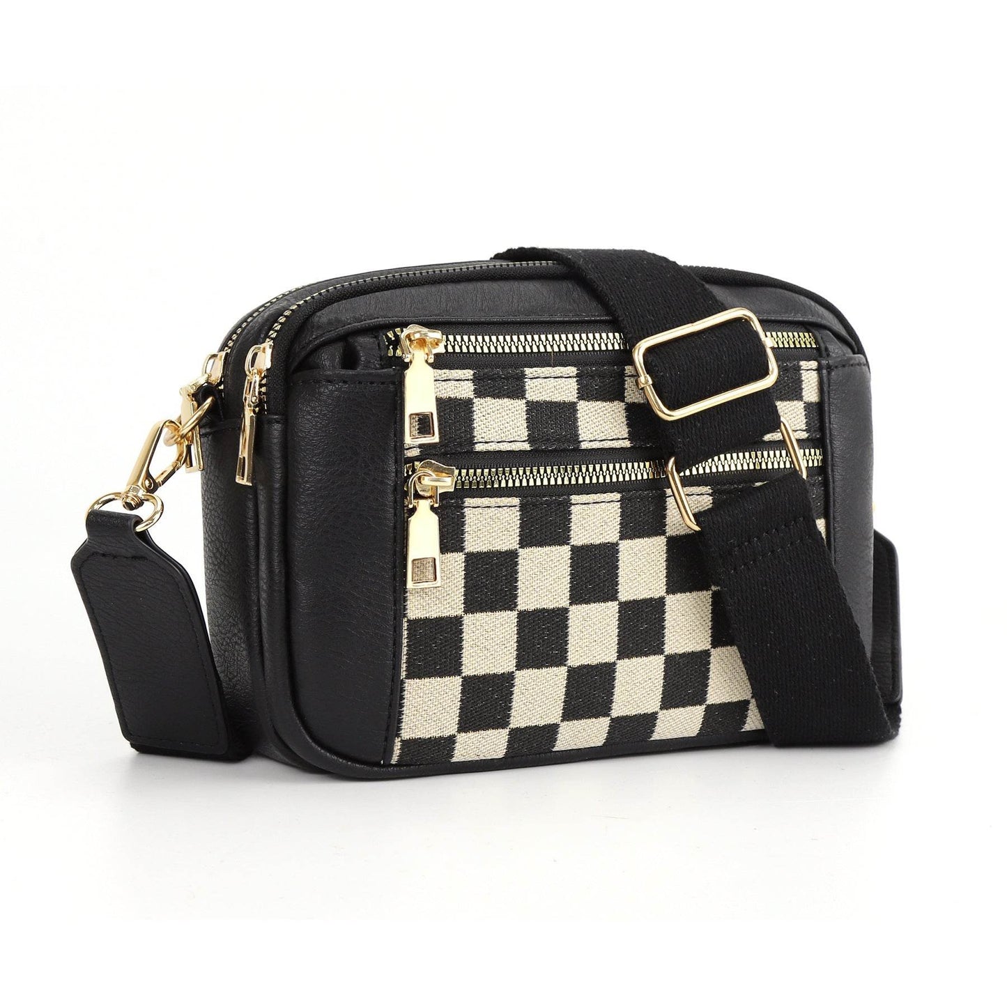 Daily Matching PU Leather Business Commute Zipper Crossbody Bags for women