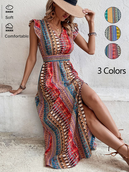 Women’s Casual Slim-Fit Split Dress – Stylish Fitted Midi Dress for Everyday & Evening Wear
