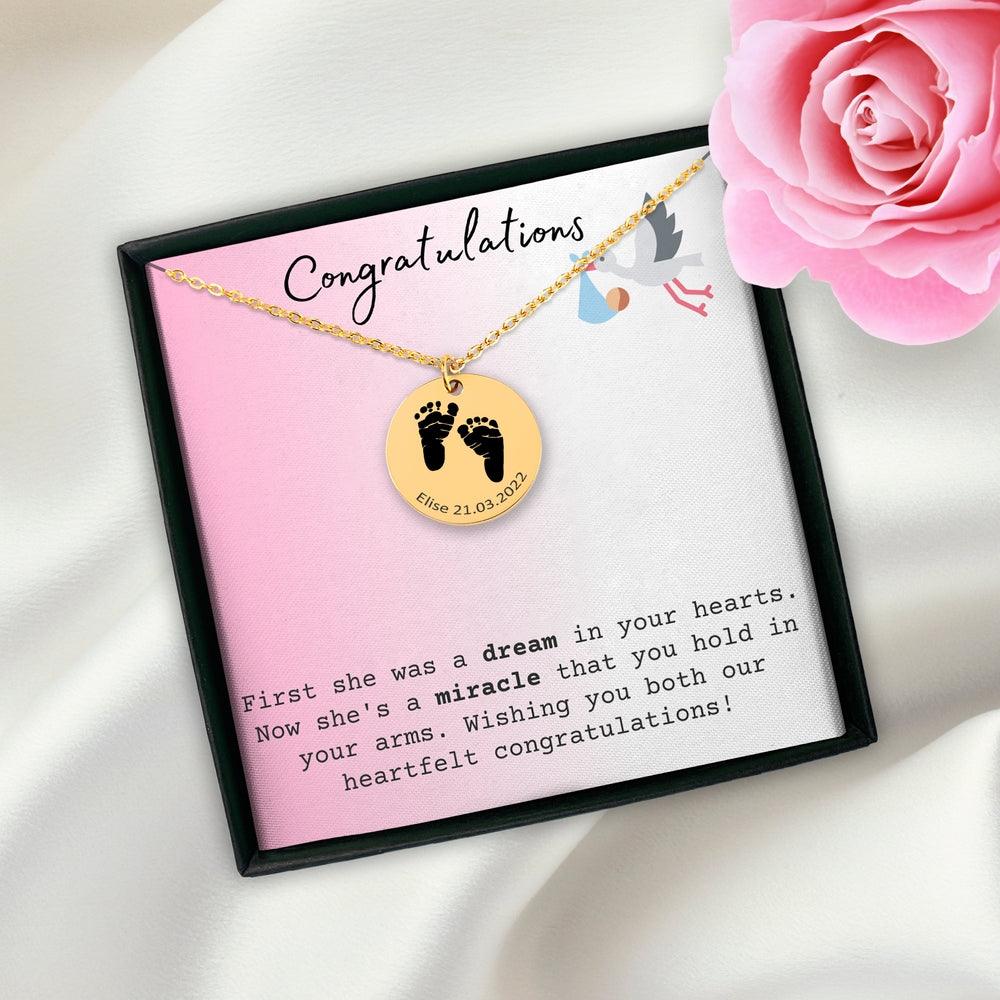 Custom Actual Feet Print Necklace