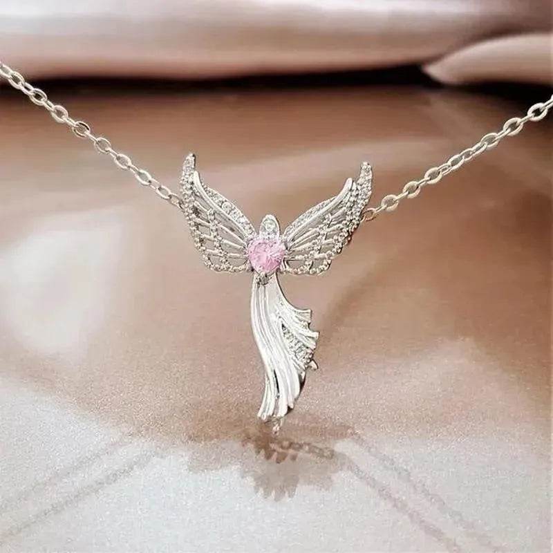 Collier pendentif "Ange Moderne" en diamant pour femme