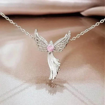 Collier pendentif "Ange Moderne" en diamant pour femme