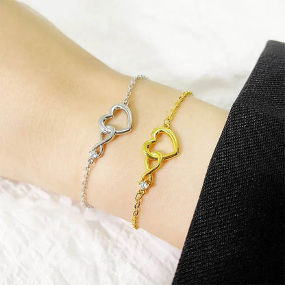 Bracelet cœur Bijoux de mode Bracelet amour polyvalent Cadeau pour petite amie Saint-Valentin