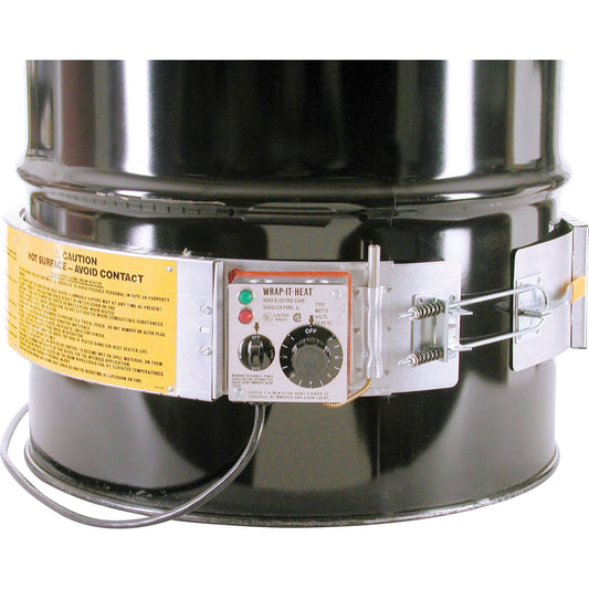 Thermostat Control Heaters, Steel Drums, 55 US gal (45 imp. gal.), 200°F - 400°F, 120 V