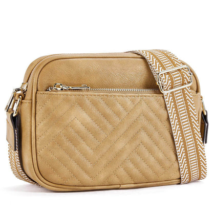 Daily Matching PU Leather Business Commute Zipper Crossbody Bags for women