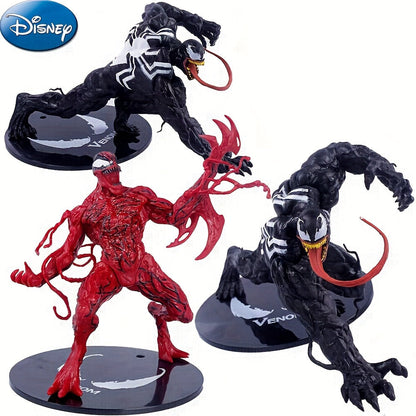 1pc Disney Venom and Carnage Action Figure - Officially Licensed Collectible with Intricately Detailed Design, High-Quality PVC Material, and Action-Packed Dynamic Crouching Pose - Perfect for Bedroom Desk or Shelf Decor