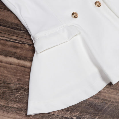 Women's High-End Double-Breasted Cropped Blazer