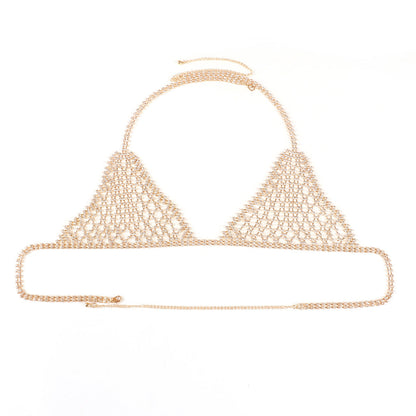 Rhinestone Underwear Body Chains Suit