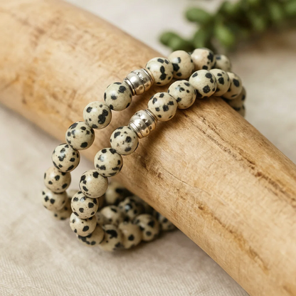 Dalmatian Jasper Gemstone Bracelet | The Stone of Playfulness