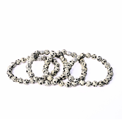 Dalmatian Jasper Gemstone Bracelet | The Stone of Playfulness