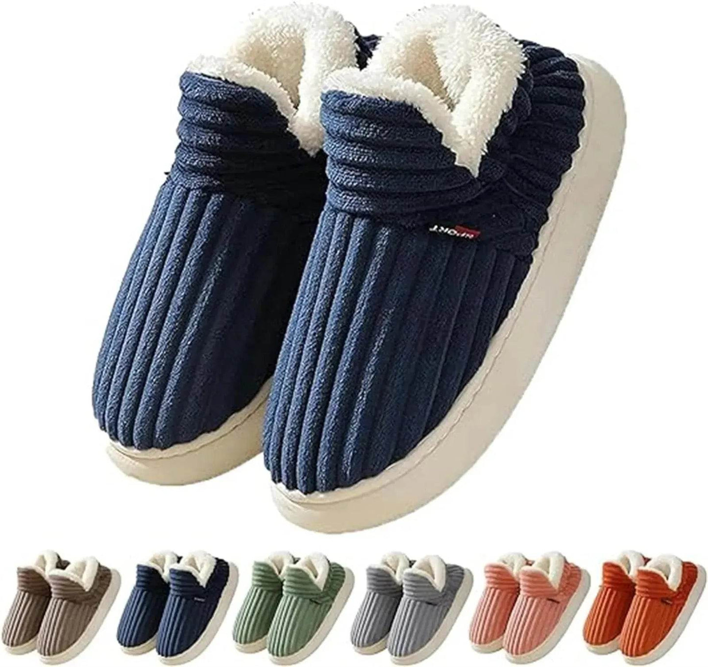 Hommes Hiver Nouvelles Femmes Pantoufles en Coton Extérieur Mode Couple Pantoufles Chaudes Intérieur Chambre Coton Peluche Chaussures Polaire Moelleuses