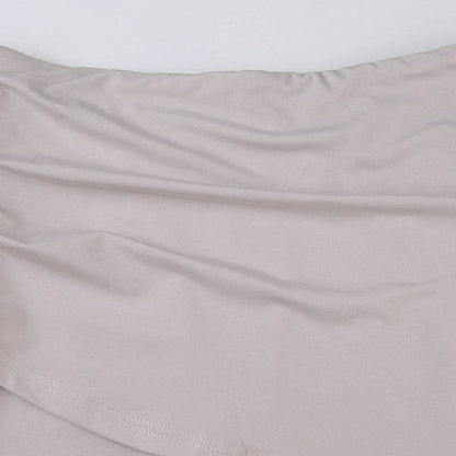 Jupe longue fendue asymétrique taille haute