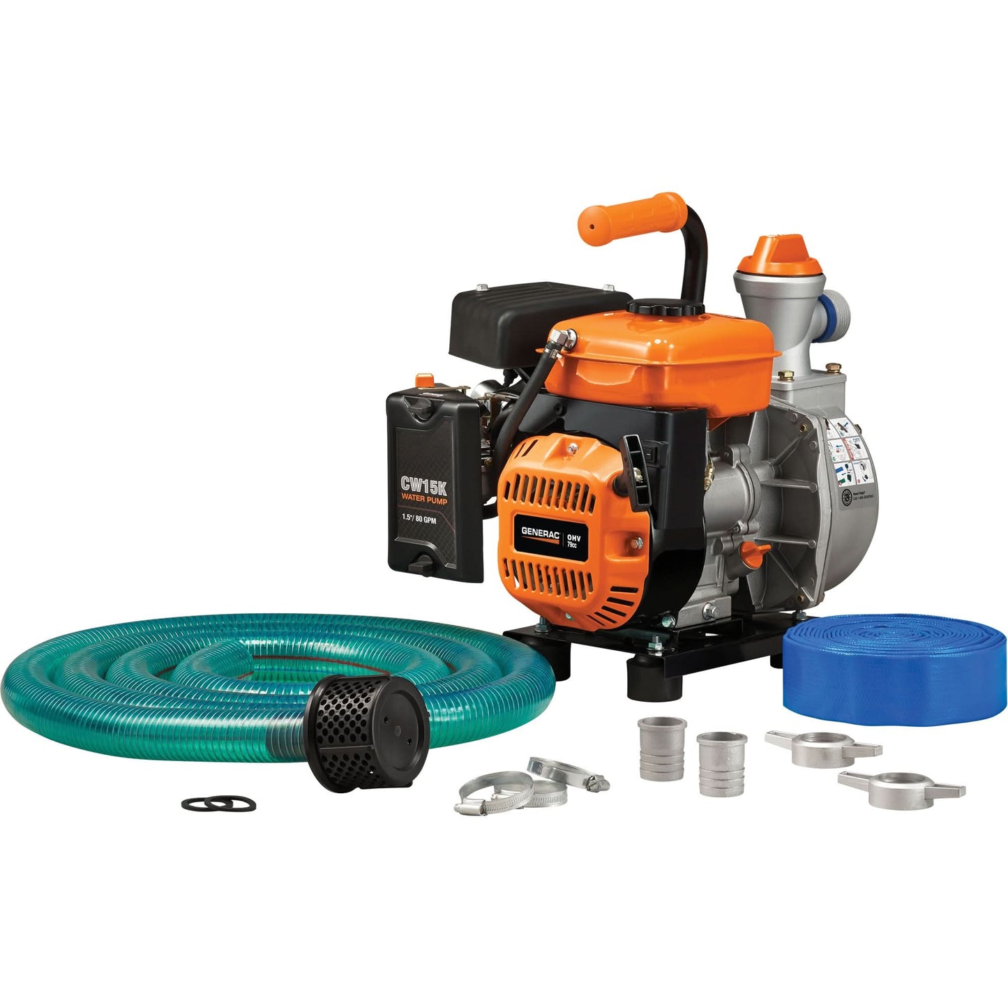 Clean Water Pump Kit, 80 GPM, 79 cc, 4 Cycle OHV
