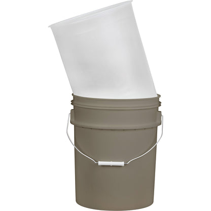 Plastic Pail Liner, 11-1/4" Dia. x 14" H, 5 US gal (4.16 imp. Gal.) Capacity