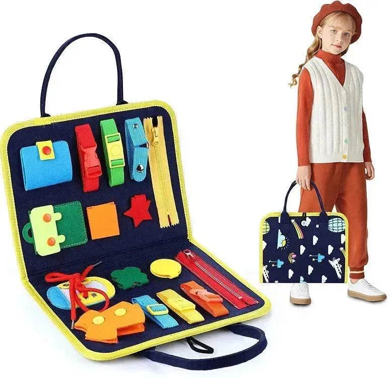 Nouvelle planche d'activités pour enfants Busy Board, jeu d'apprentissage de l'habillage et du boutonnage pour bébé, jouet d'apprentissage sensoriel préscolaire pour l'éducation précoce
