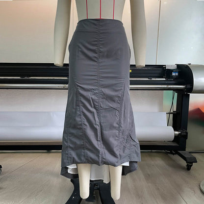 Casual Millennium Style Irregular Hip Bag Irregular Fishtail Skirt