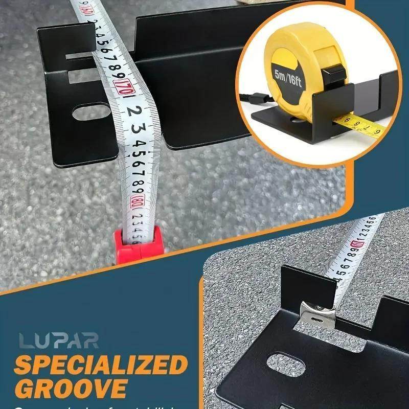 Heavy-duty Four-wheel Alignment Tool Pair, Upgraded Wheel Alignment Plate With Hanging Hole, Black And Silver