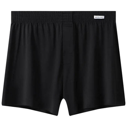 Men's Ice Silk Underwear Plus Size Loose Boxer Mid Waist