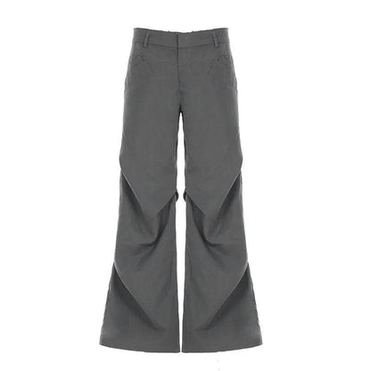 Pantalon large rétro ample taille basse de style européen et américain pour femme