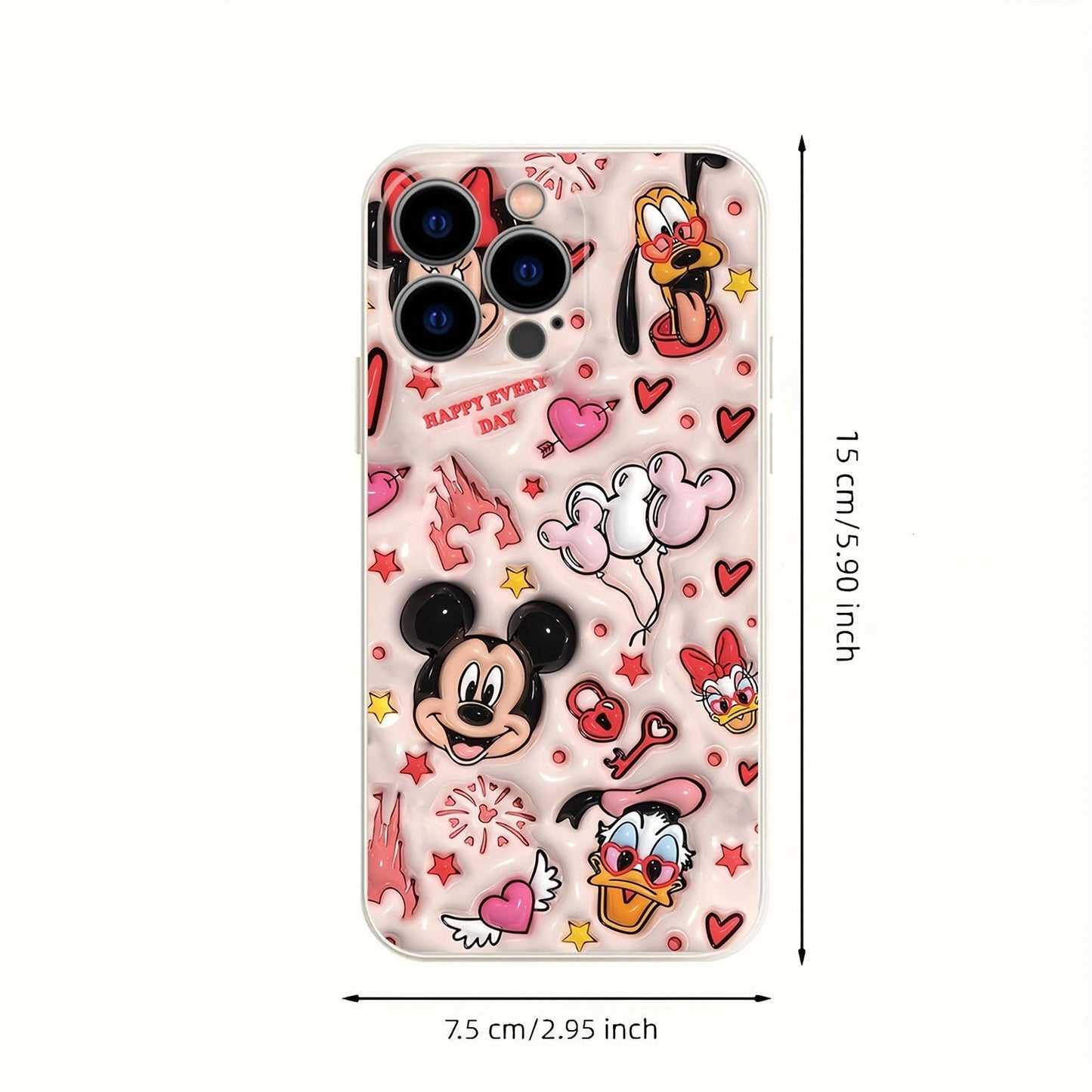Disney Mickey Mouse Cartoon Phone Case for iPhone 15 Pro Max, 12/12pro/12promax/13/13pro/13 pro max/14/14plus/14pro/14 pro max/15/15plus/15pro, TPU Protective Case