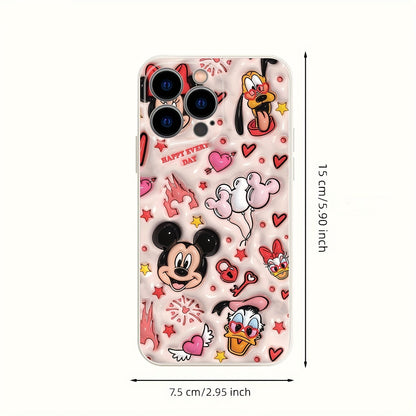 Disney Mickey Mouse Cartoon Phone Case for iPhone 15 Pro Max, 12/12pro/12promax/13/13pro/13 pro max/14/14plus/14pro/14 pro max/15/15plus/15pro, TPU Protective Case