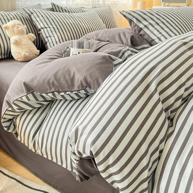 Pure Cotton Class A Four-piece Quilt Cover Household Pure Cotton Bed Sheet Duvet Cover