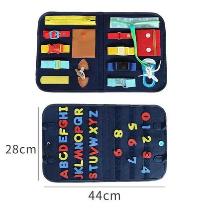 Nouvelle planche d'activités pour enfants Busy Board, jeu d'apprentissage de l'habillage et du boutonnage pour bébé, jouet d'apprentissage sensoriel préscolaire pour l'éducation précoce