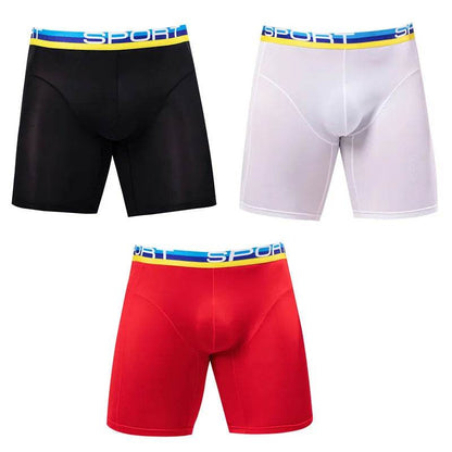 Anti-wear Ice Silk breathable Midway Boxer Beach swimming Underwear