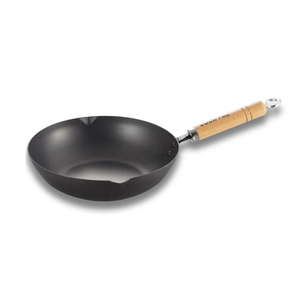 Poêle à frire profonde Yoshikawa Cook-Pal Ren 24cm – Acier au carbone nitruré, Fabriquée au Japon