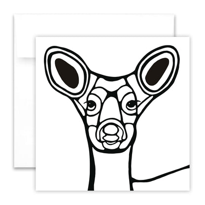 Carte de vœux à colorier - Cerf
