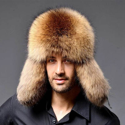 Bonnet cache-oreilles – Chapeau d'hiver chaud en cuir artificiel coupe-vent