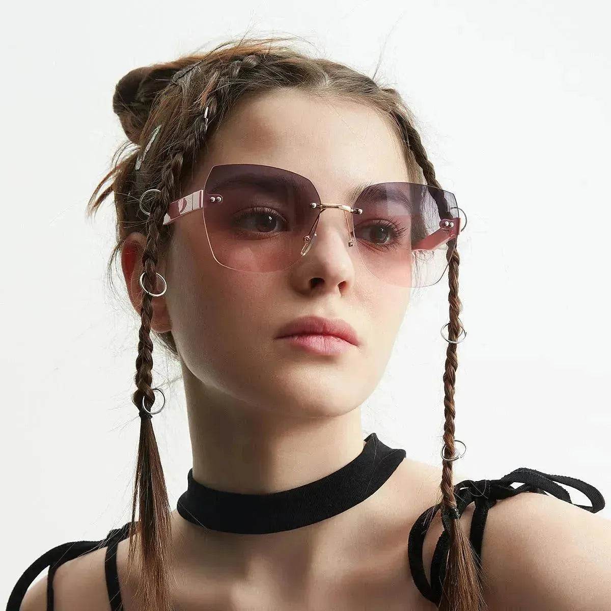 Diamond Cut Edge High-end Sunglasses For Women